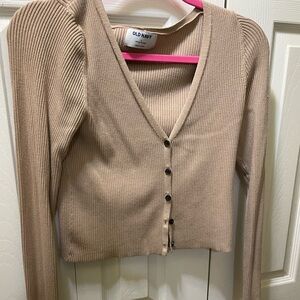 Ladies tan light sweater